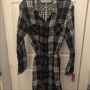 NWT Flannel Shirt Dress